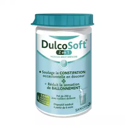 Dulcosoft 2 En 1 Constipation Et Ballonnement Poudre à Diluer Fl/200g à TARBES